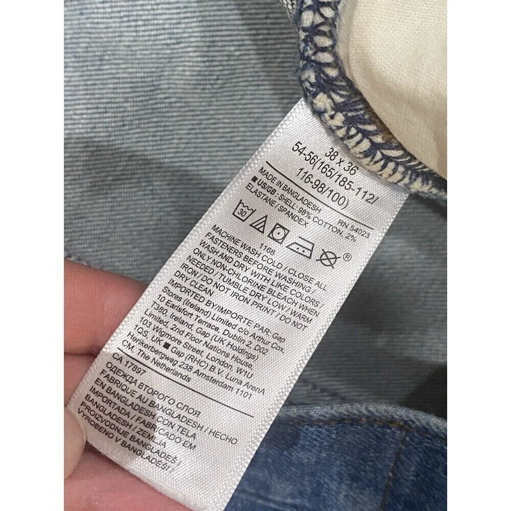 Banana Republic Mens Size 38x36 Blue Straight Fit Travel Jeans